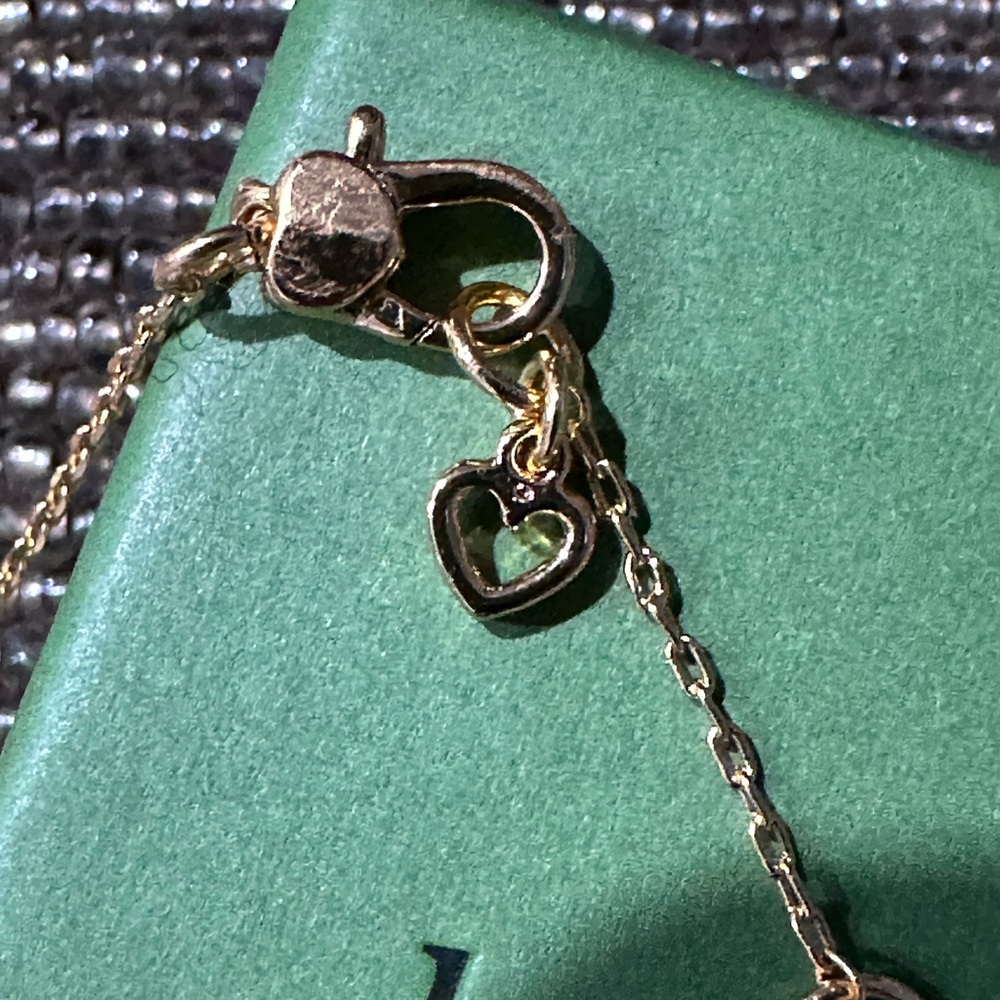 NWT kate spade My Love Pave Faux Pearl Heart Necklace and Earrings in boxes - Picture 9 of 14